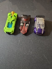 3-Varieties of Hot Wheels:  Rocket Fire, Super Gnat, & World Volcano