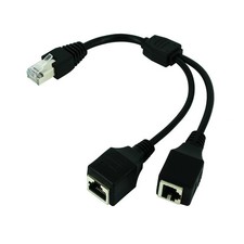 RJ45 Splitter Adapter 1 to 2 Port Ways CAT 7 6 5 LAN Ethernet Cable Connector
