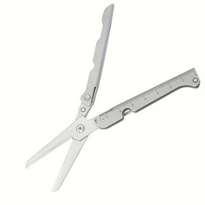 Portable Multifunctional Folding Scissors Outdoor Survival Tool Stainless Steel