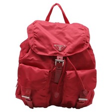 Prada Small Re-Nylon Backpack In Black Polyamide Women Burgundy One Size