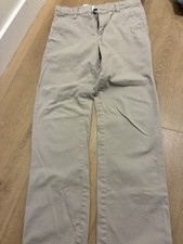 Izod Khaki Chino Pants Big Boys 16 Beige Stretch Adjustable Waist