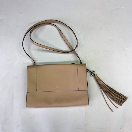 Ted Baker London Natale Nude Pink Leather Tassel Crossbody Bag Womens