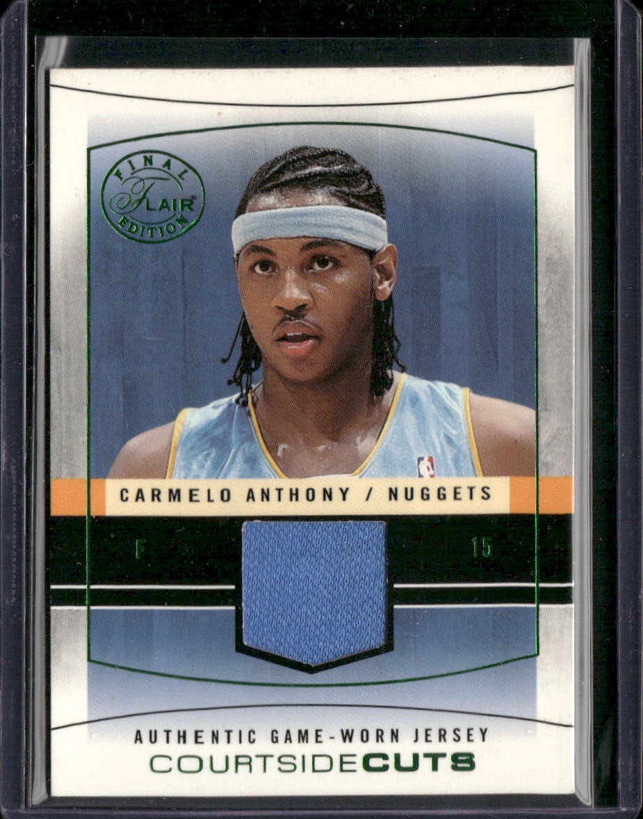 2003-04 Flair Final Edition #CC-CA Carmelo Anthony Courtside Cuts Jerseys Green