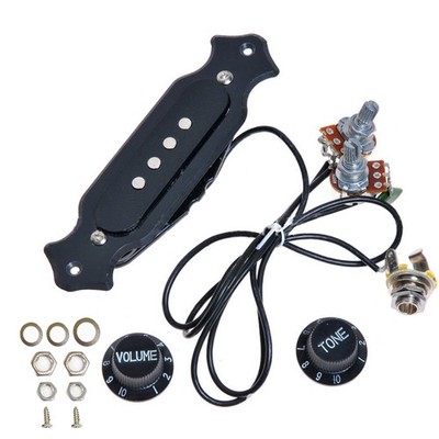 6-String Coil Guitar Harness Pickup Pre-Wired Single Tone with 1T1V Parts