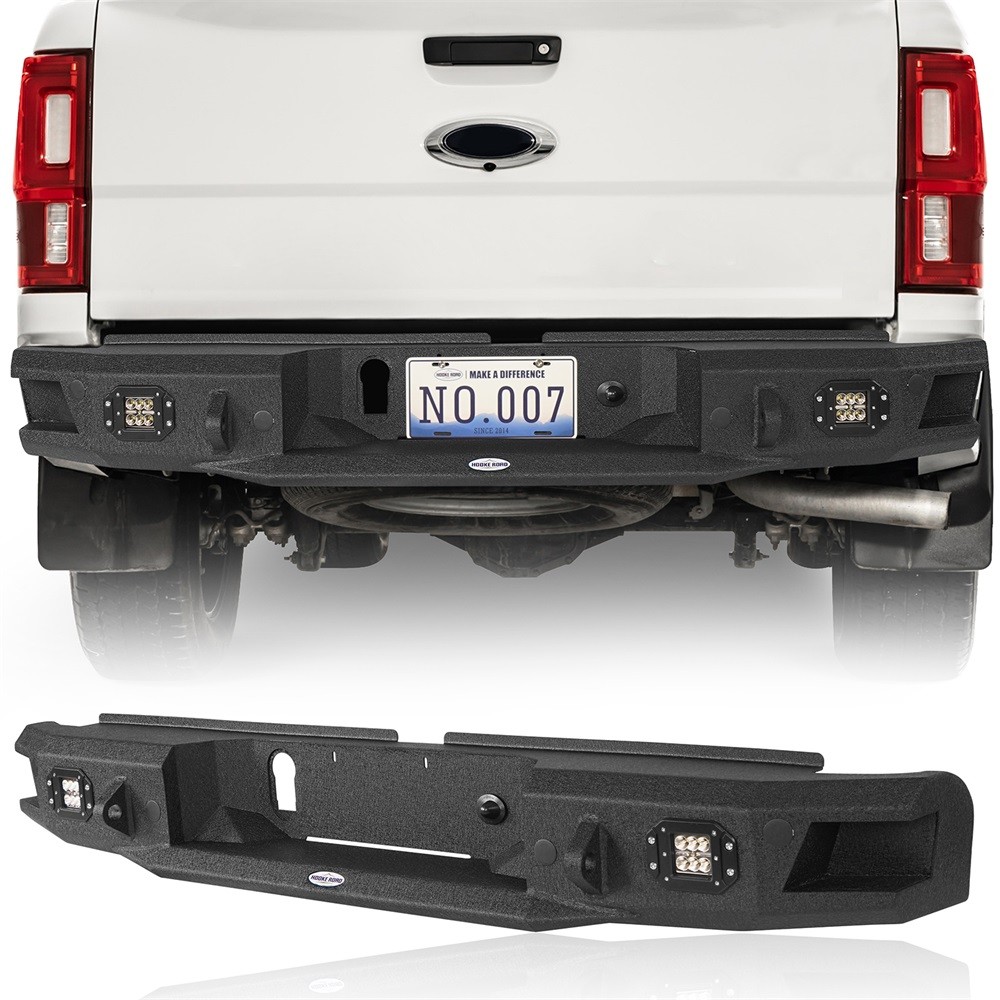 Textured Steel Rear Bumper One-piece for 2019 2020 2021 2022 2023 Ford Ranger