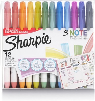 SHARPIE S-Note Creative Markers, Pastel Highlighters, Art Marker Set, Assorted