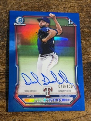DAVID DAVALILLO 2026 Bowman #CPA-DDA 1st Blue Refractor Auto /150