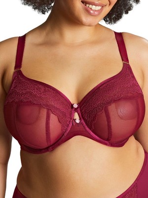 Panache Sculptresse Natalia Vollschalen BH ungepolstert transparent Spitze BHs Dessous