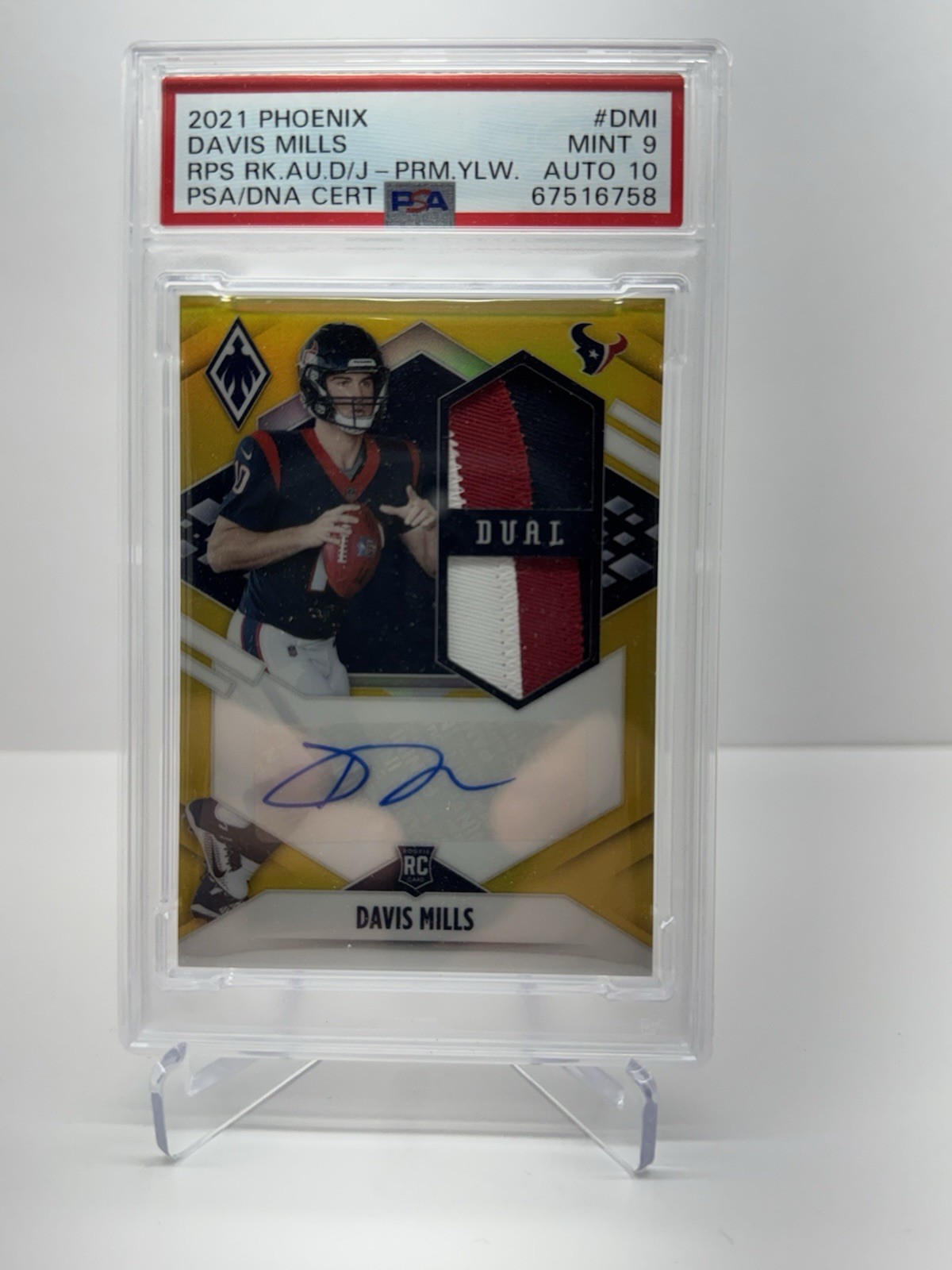 Davis Mills Panini Phoenix Rps Rookie Auto Dual Jersey #DMI Base