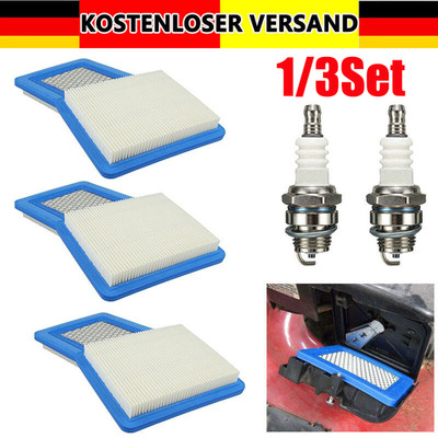 Luftfilter + Zündkerze Kit für Rasenmäher mit Briggs & Stratton Quantum Motor DE