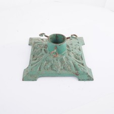 Christmas tree stand GDR small, green, cast iron, around 1930/1940 approx. 22 x 22 cm 8 cm H