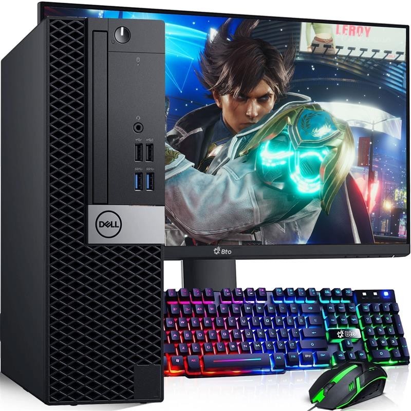 Dell SFF Gaming Desktop PC i5 6th 32GB 2TB SSD Dual 24