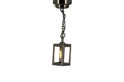 Creal 2264 LED-Deckenlampe schwarz metallic 1:12 für Puppenhaus