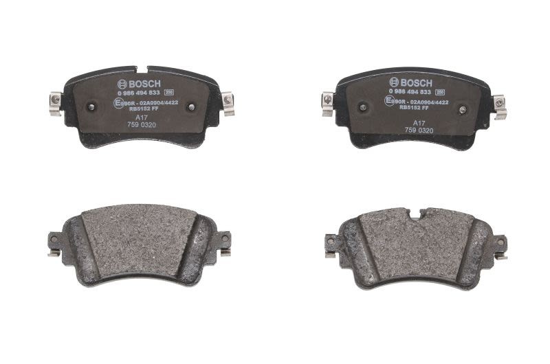 Plaquettes de frein BOSCH adaptées aux trajets quotidiens et autoroute pour Audi A5 F53 2016