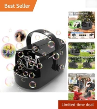 Professional Black Bubble Maker - Adjustable Output for Indoor/Outdoor Fun