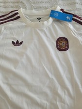 Adidas Spain Soccer Retro Team White Originals Slim T-Shirt Size Medium M