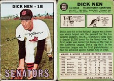 1967 Topps Baseball Card #403 Dick Nen Washington Senators