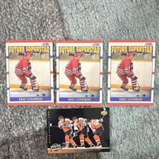 Eric Lindros Lot (4 Cards) Upper Deck Rookie 1990 Score Future Superstar Flyers