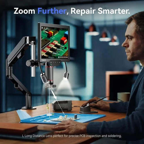 TOMLOV 10" LCD 2000X HDMI Digital Mikroskop Flex Arm Lötmikroskop Erwachsene - Bild 25 von 40