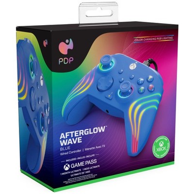 Blue Afterglow Wave Wired Controller for Xbox One