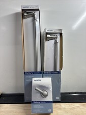 3PC MOEN Banbury Towel Bars 24  18   Tank Lever In Brushed Nickel