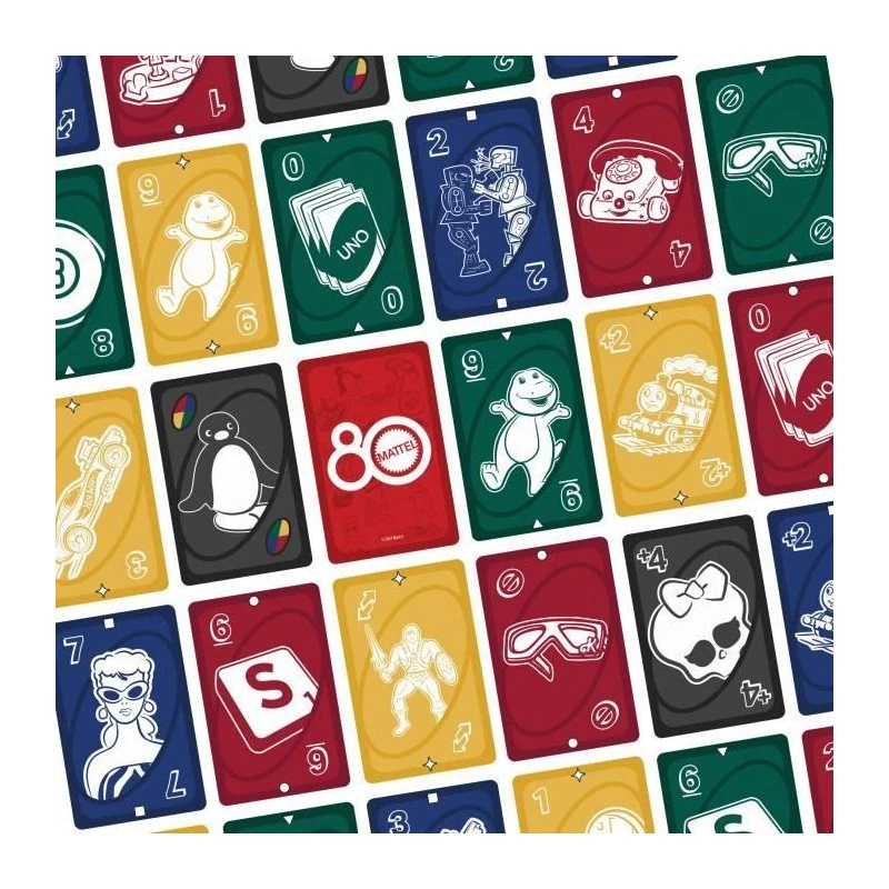 UNO - Jeu de cartes Rouge Rubis - 80eme anniversaire de Mattel - Pour toute la f - Photo 2/4
