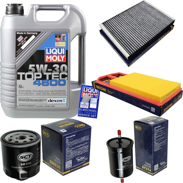 SCT Inspektionspaket 5L Liqui Moly Top Tec 4600 5W-30 FüR Seat Leon 1.6 16V 1.4-image