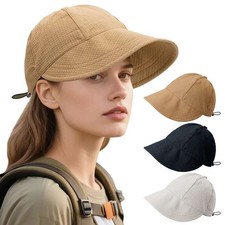 Wide Brim Sun Hat, Adjustable UV Protection Breathable Cap for Women