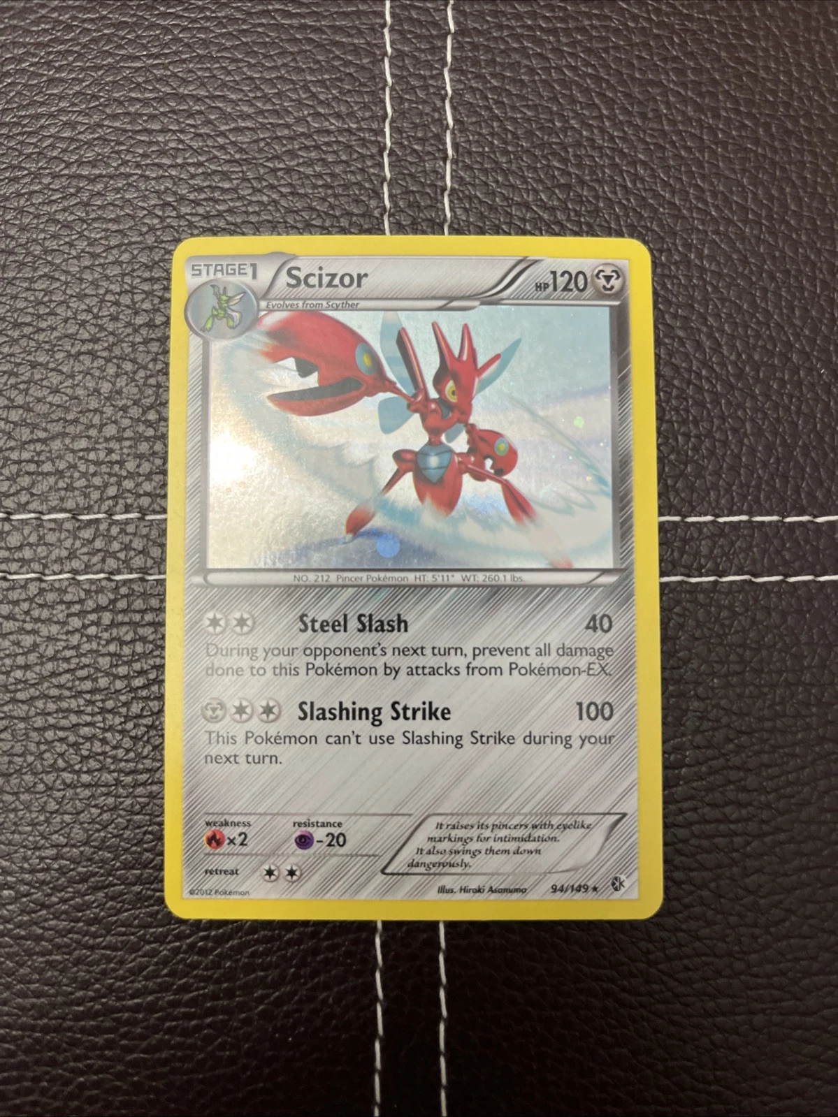 Pokemon TCG - Scizor - 94/149 - Boundaries Crossed - LP Blister Cosmos Holo Rare