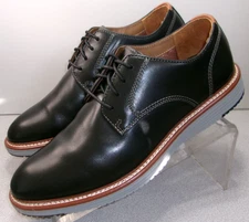 203521 MS50 UPTON MEN SHOE SIZE 10 M BLACK LEATHER LACE UP BY JOHNSTON & MURPHY
