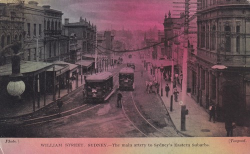 Sydney William Street Traffic RPPC 1906 Australia 2508181