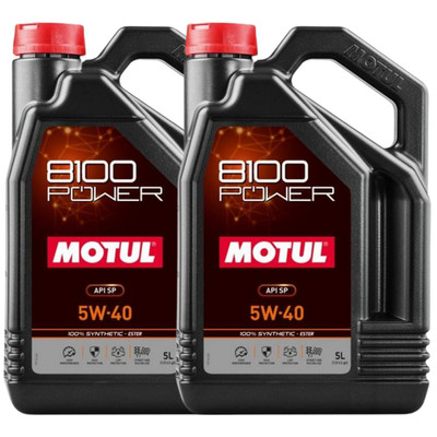 Motul 8100 POWER 5W-40 5L Full Synthetic Ester Motor Oil API SP 111809 2 Pack
