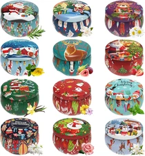 Christmas Candles Gifts Set for Women, Primevolve Scented Candles for 12 Bulk Ho