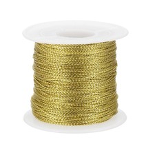 1 mm x 109 Yards Metallic Tinsel Cord Rope Light Gold Cord Wrapping Ribbon
