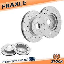 Front & Rear Drilled Slotted Brake Rotors Kit for 2014-2018 Subaru Forester 2.0L
