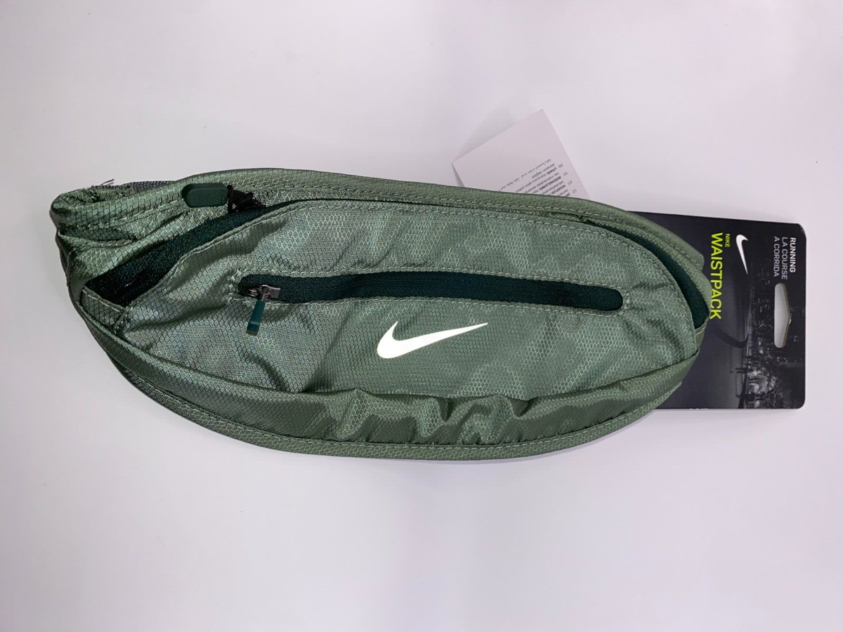 Nike Double Zipper Running Waistpack Waist Fanny Belt Army Green