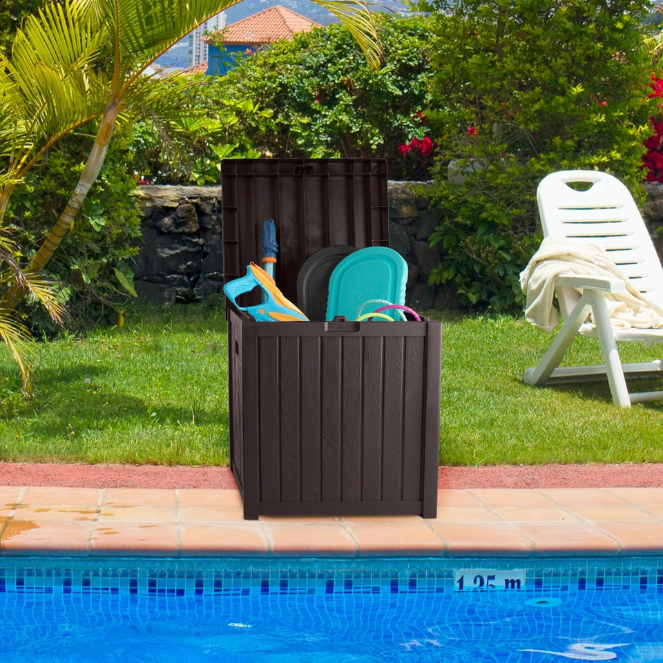 Outdoor Storage Box 50 Gallon Deck Box for Pool Accessories or Patio