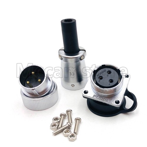 WS24 500V 25A 3 pin Panel Mount Connector,Waterproof Wire Connector Plug Socket - Picture 4 of 6