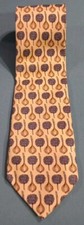 Mens Burberry Yellow Tie Flower Bush And Onion Or Garlic Print
