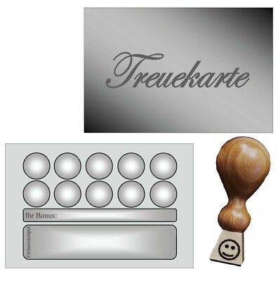 Bonuskarten Treuekarten neutral Kosmetik Friseur Nagelstudio Kaffee V6 grau2