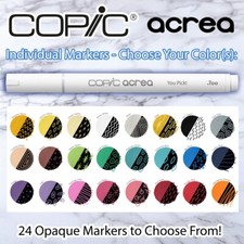 COPIC ACREA Opaque Art Markers - Pick From 24 Individual Color s  NEW USA Ship