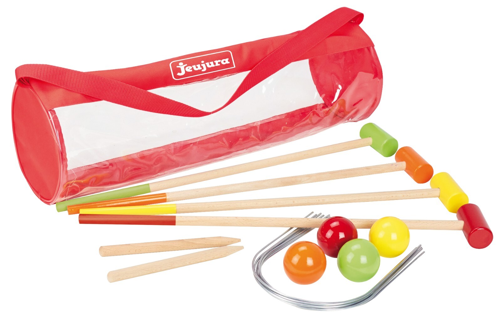 Jeu de croquet en bois Jeujura 8603 avec sac de transport pour 4 joueurs junior