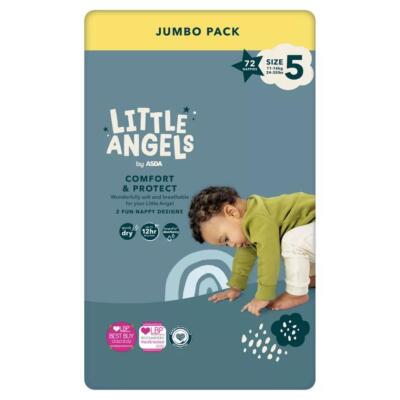 1x Little Angels Size Nappies Jumbo 72 Pack UK