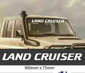 Large Tropical Décor Decals, Stickers & Vinyl Art Toyota Land Cruiser 70/79 Series Windscreen Decal Sticker - Large 600mm, Glossy Finish, 1-Year Warranty Land Cruiser Decal - Foto 12