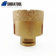 Brocas de núcleo de perforación de diamante seco de 55 mm M14 sierra de agujero para baldosas de cerámica mármol