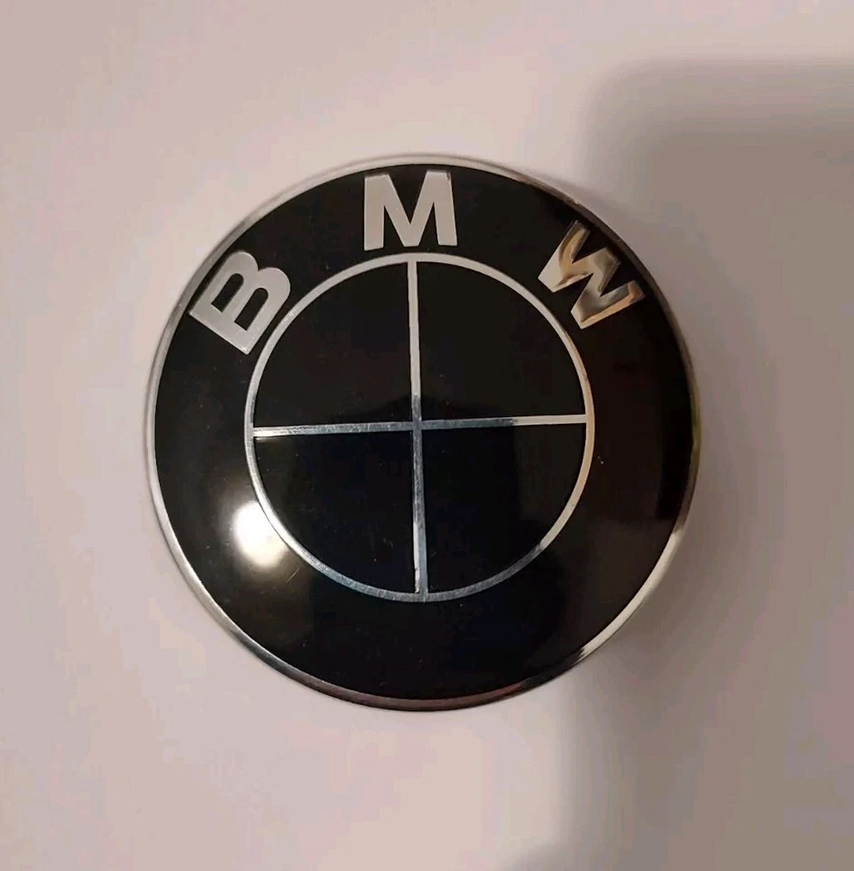 BMW Center Caps Set: Full Black 68mm (4 Pieces) E36 E46 E90 E92 F22 F30 F32 M3 + - Image 2 of 3