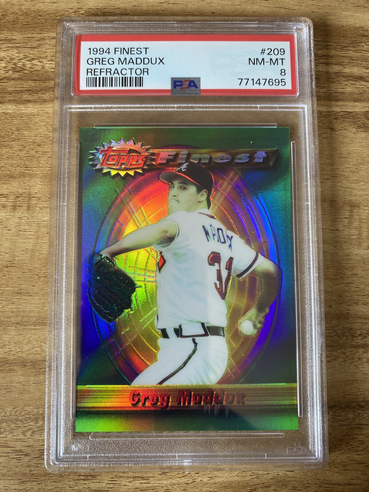 1994 Finest #209 Greg Maddux Refractor PSA 8 NM-MT