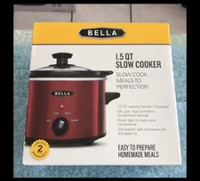 Bella 1.5Qt slow cooker slow cook meals to perfect