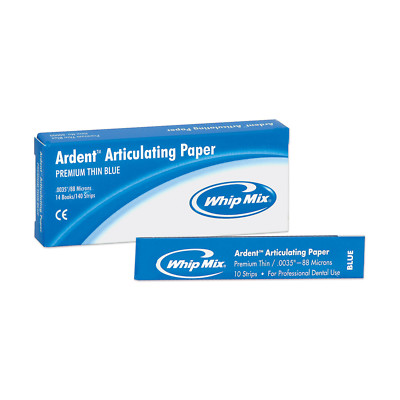 Whip-Mix 60000 Ardent Articulating Paper Thin 88 Microns Blue 140/Pk