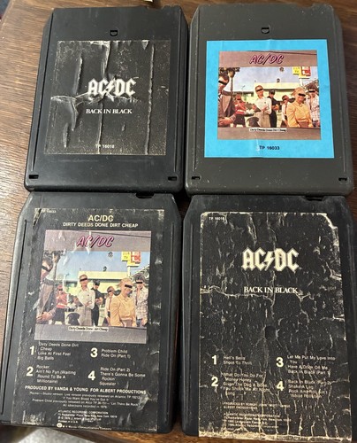 Lot Of 4 Vintage AC/DC 8 Track Tapes Untested | eBay